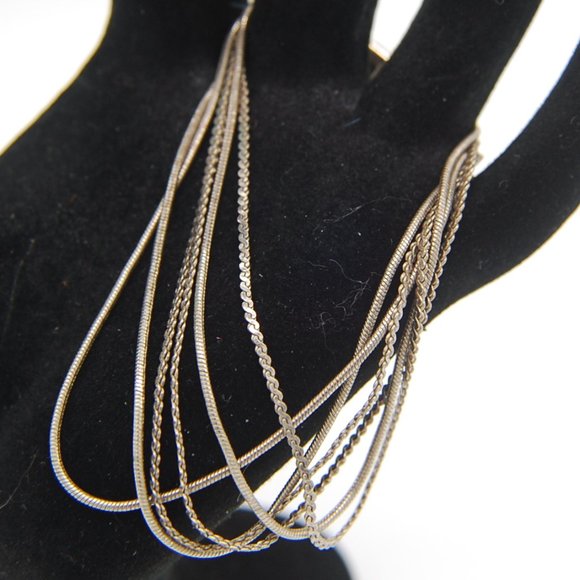 Silver Tone 6 Strand Bracelet - Picture 1 of 5